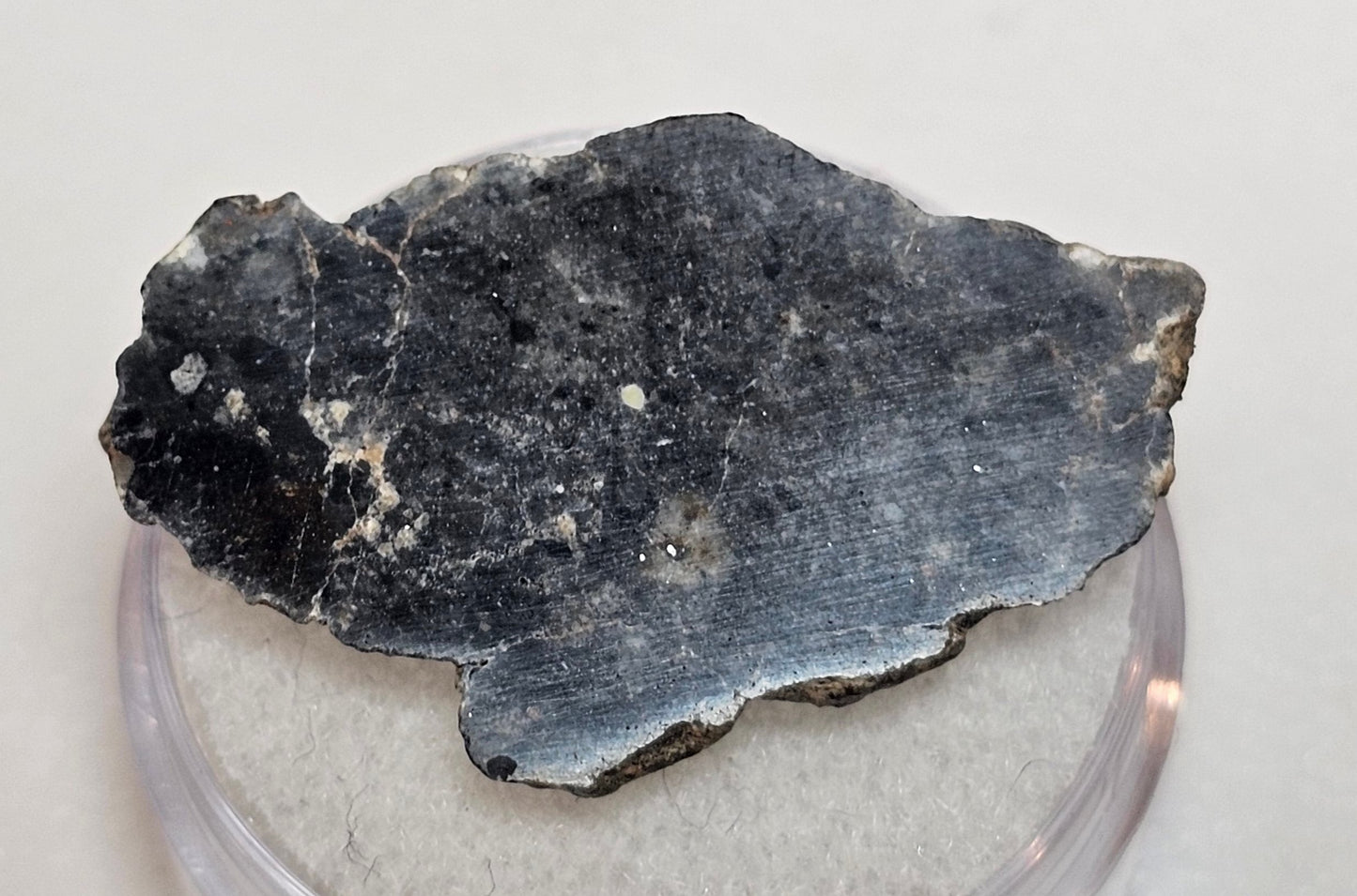 Bechar 003 Polished End Cut Lunar Felspathic Breccia Meteorite 3.66