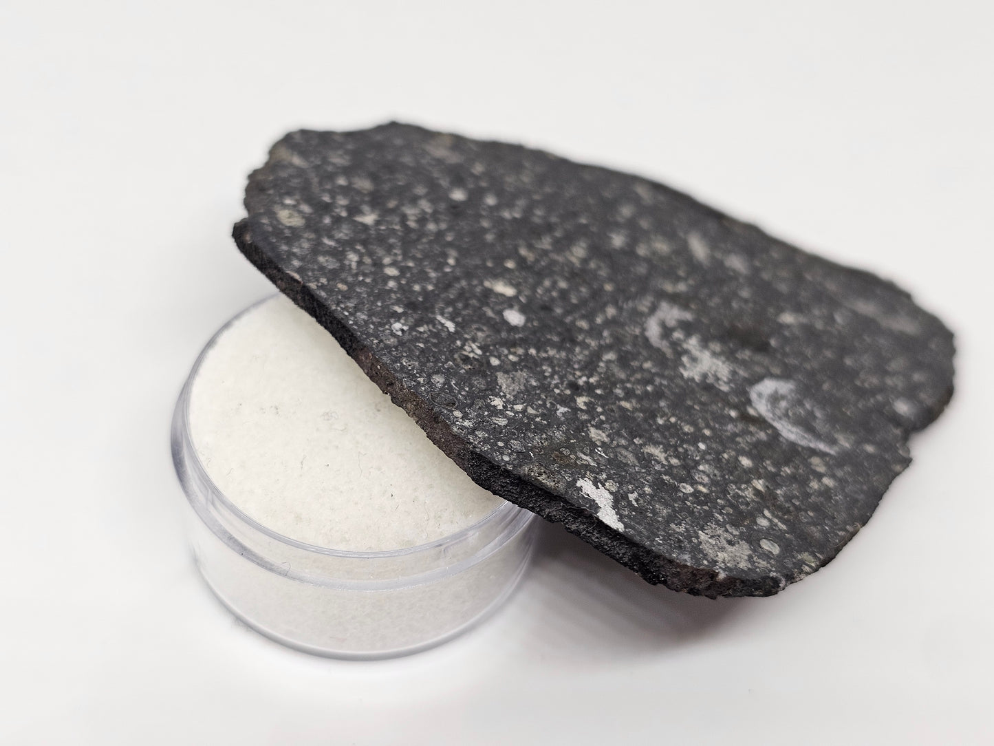 Allende Carbonaceous Chondrite CV3 16.42g Slice with Crust