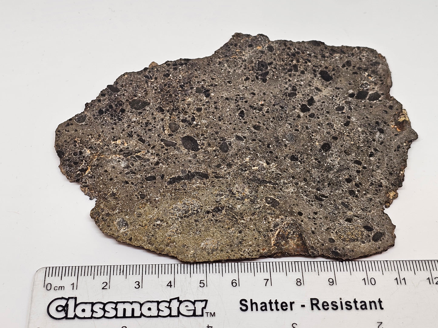 NEA 104 Slice of Lunar Troctolite Melt Breccia Meteorite 70g