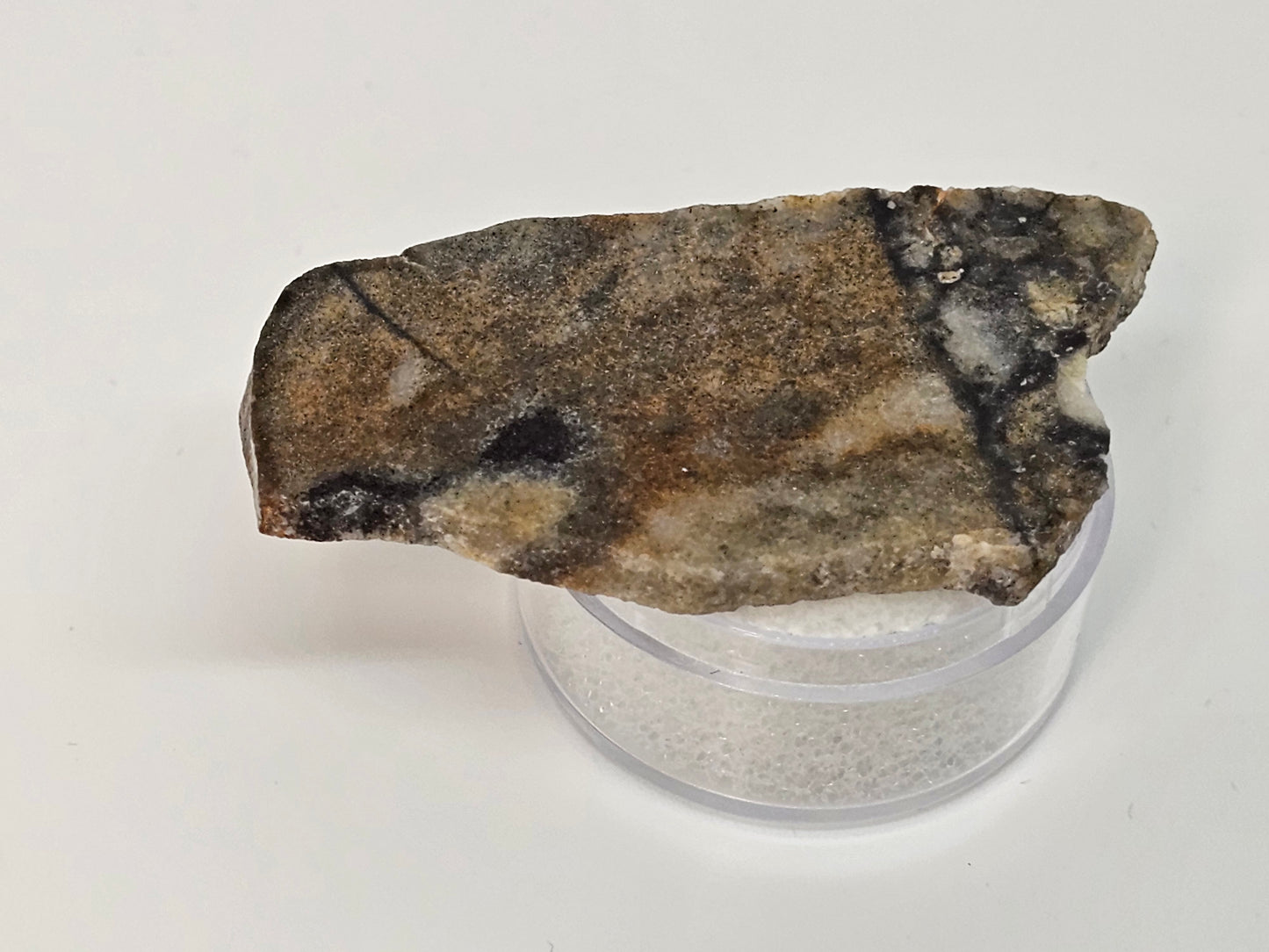 Nagjir 005 TRANSLUCENT Lunar Melt Breccia Meteorite Slice 6.17g