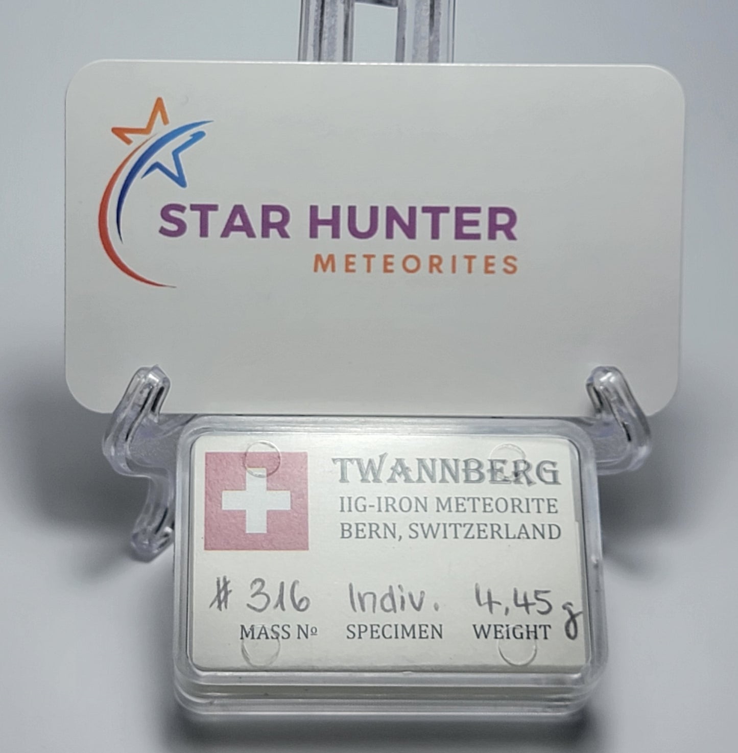 Twannberg IIG Iron Meteorite Bern, Switzerland - Individual - 4.45g