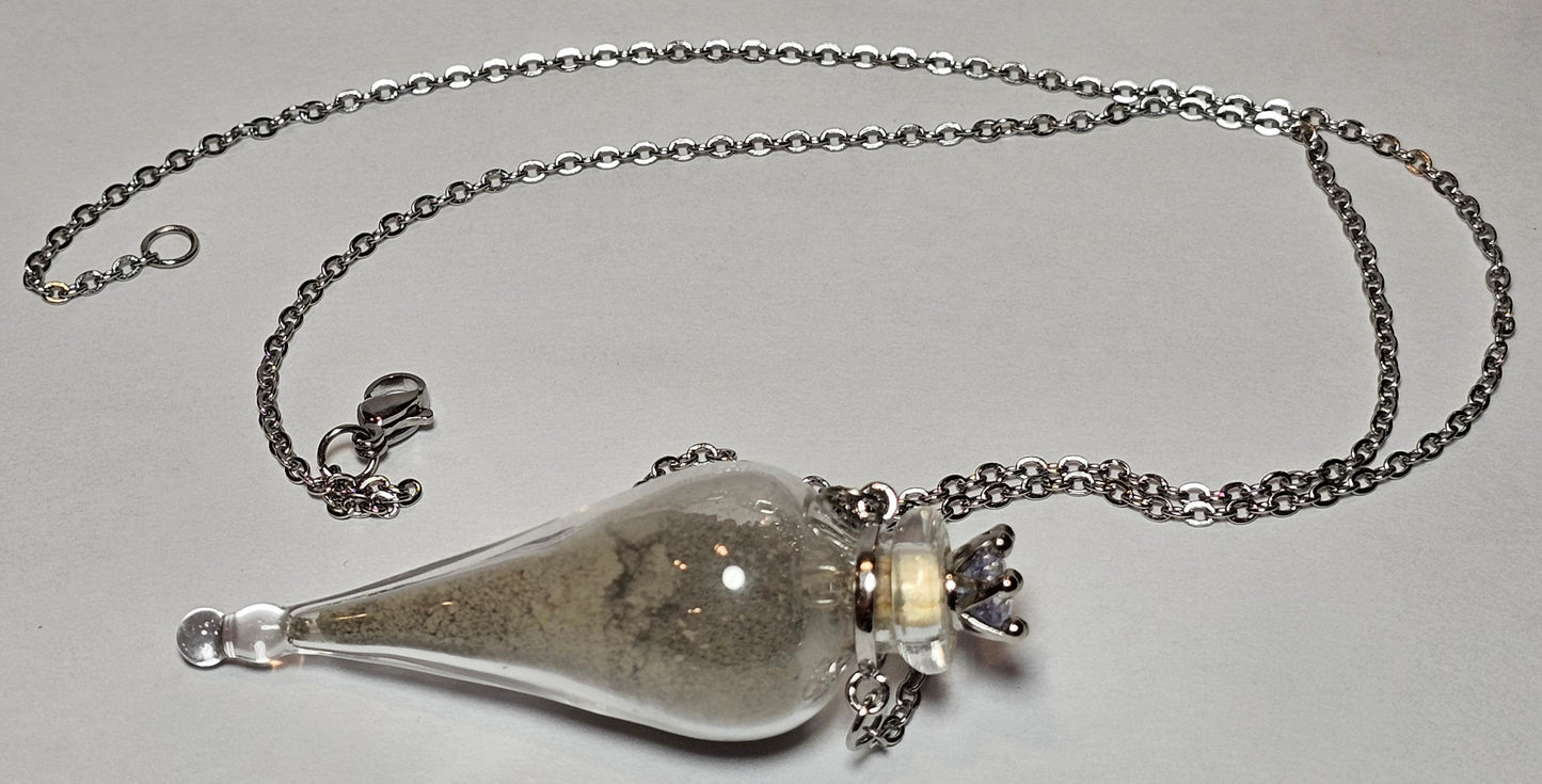 Gadamis 003 "Apollo Lunar" Meteorite Dust Necklace Vial