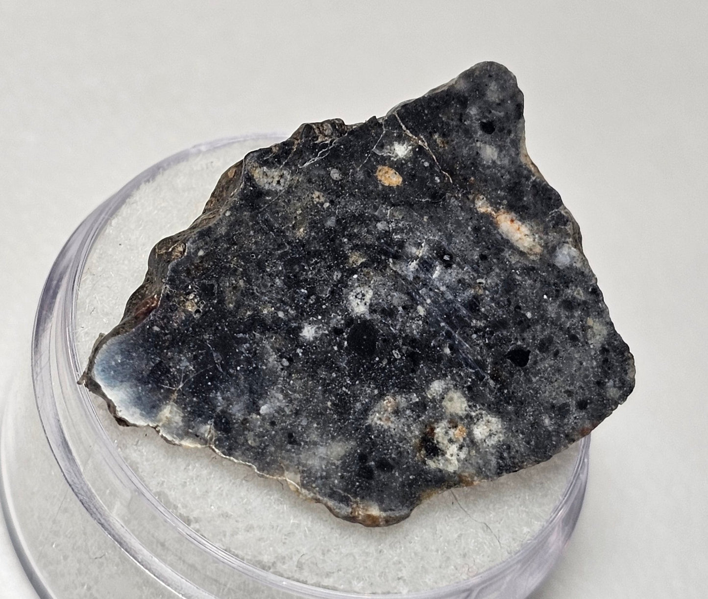 Bechar 003 Polished End Cut Lunar Felspathic Breccia Meteorite 4.28g