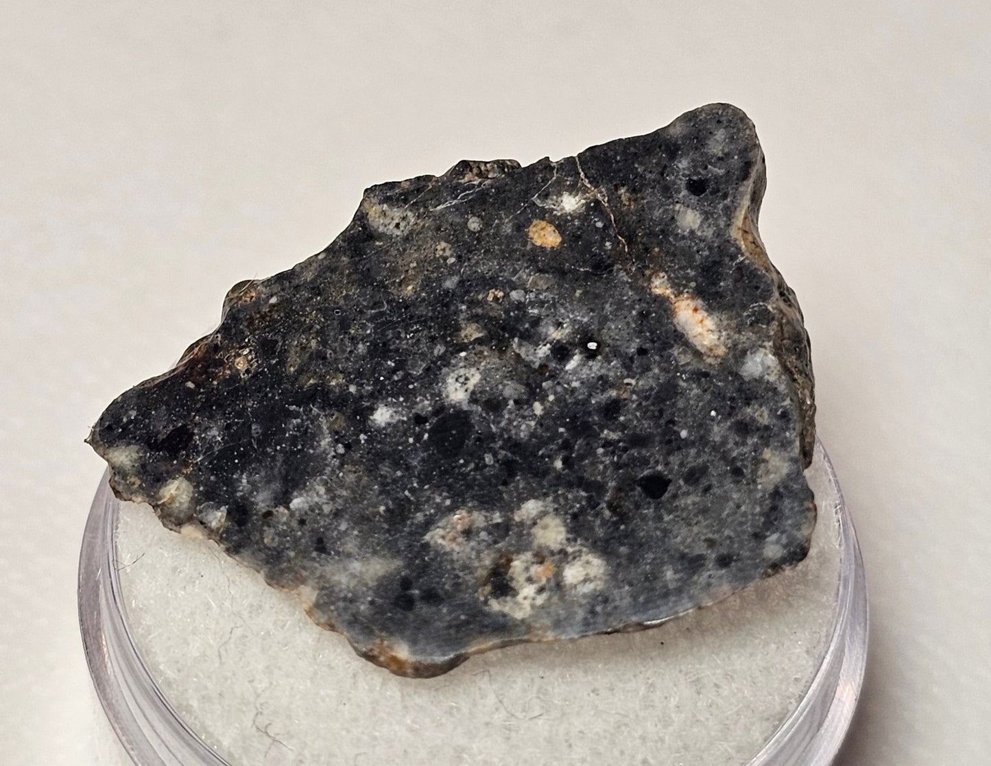 Bechar 003 Polished End Cut Lunar Felspathic Breccia Meteorite 4.28g