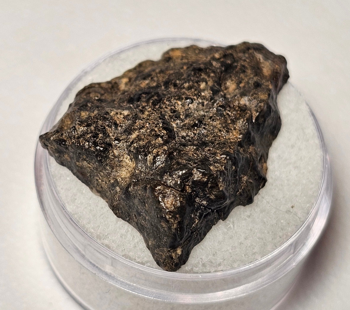 Bechar 003 Polished End Cut Lunar Felspathic Breccia Meteorite 3.55 grams