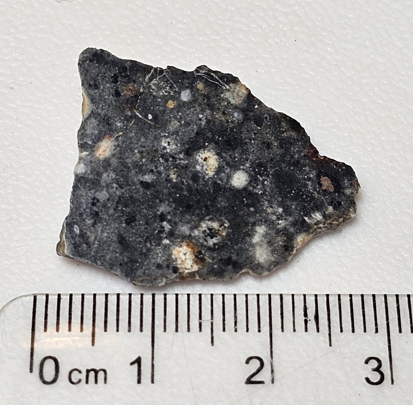 Bechar 003 Polished End Cut Lunar Felspathic Breccia Meteorite 3.55 grams