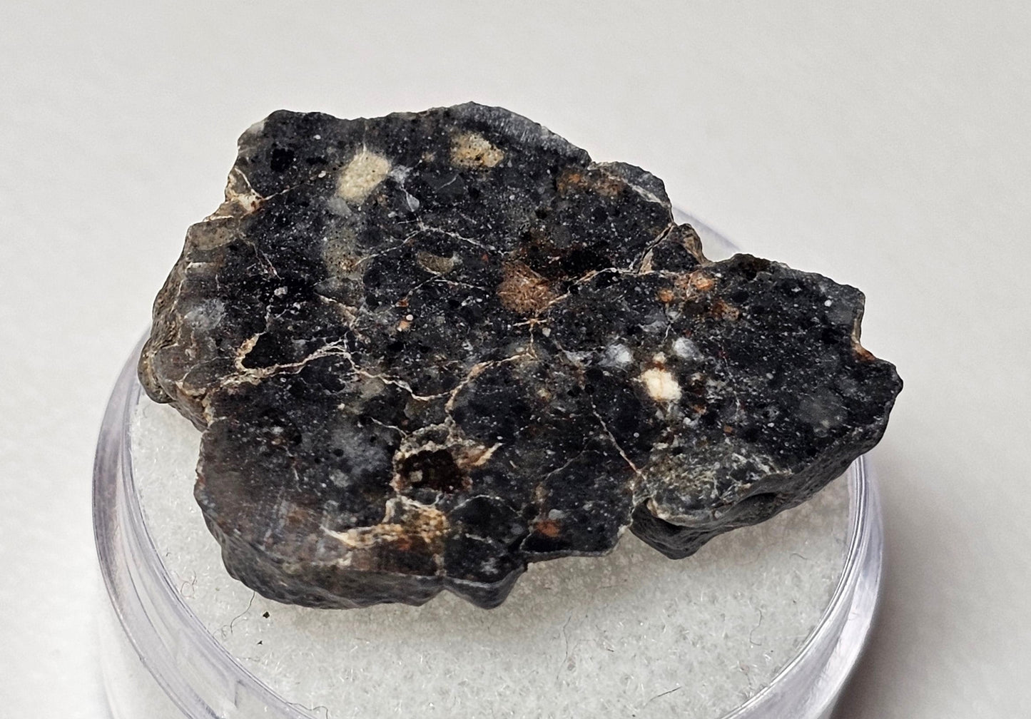 Bechar 003 Polished End Cut Lunar Felspathic Breccia Meteorite 4.48