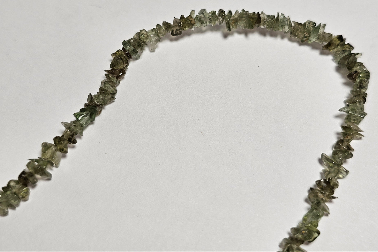 Czech Republic Moldavite Chip Bead Necklace 33.5cts - 6.7 grams