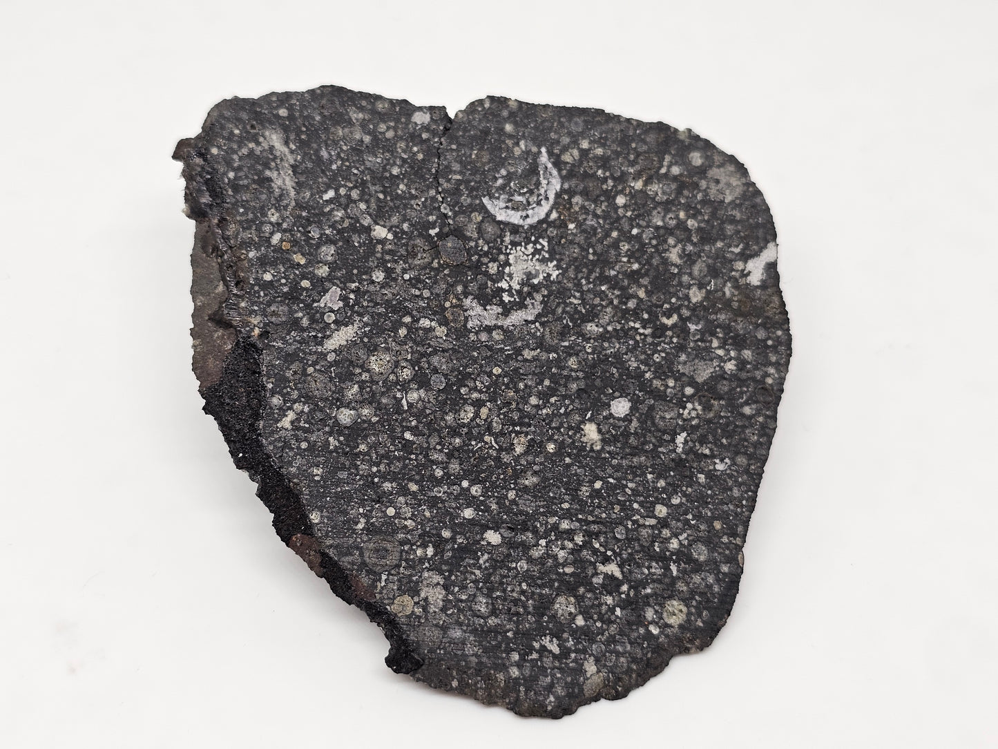 Allende Carbonaceous Chondrite CV3 16.42g Slice with Crust
