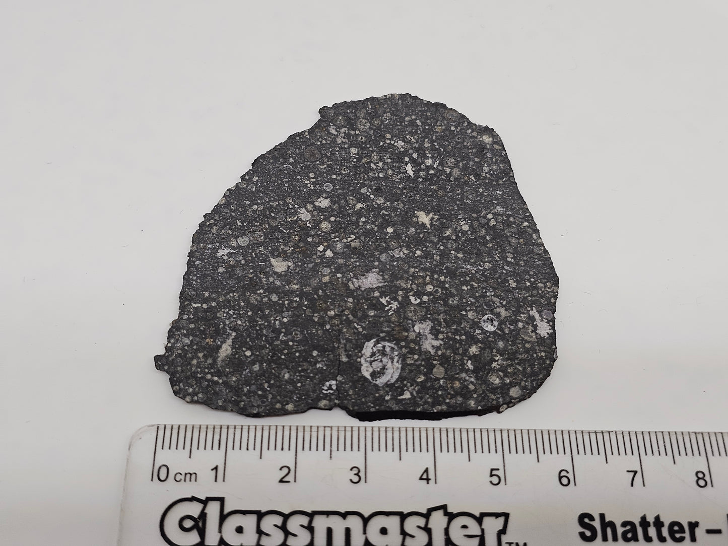 Allende Carbonaceous Chondrite CV3 16.42g Slice with Crust