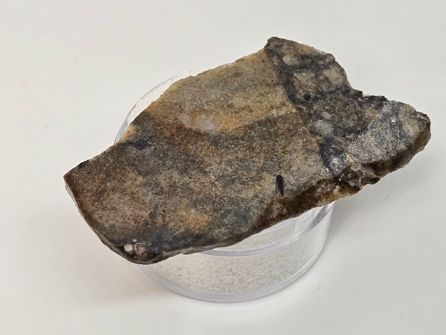 Nagjir 005 TRANSLUCENT Lunar Melt Breccia Meteorite Slice 6.17g