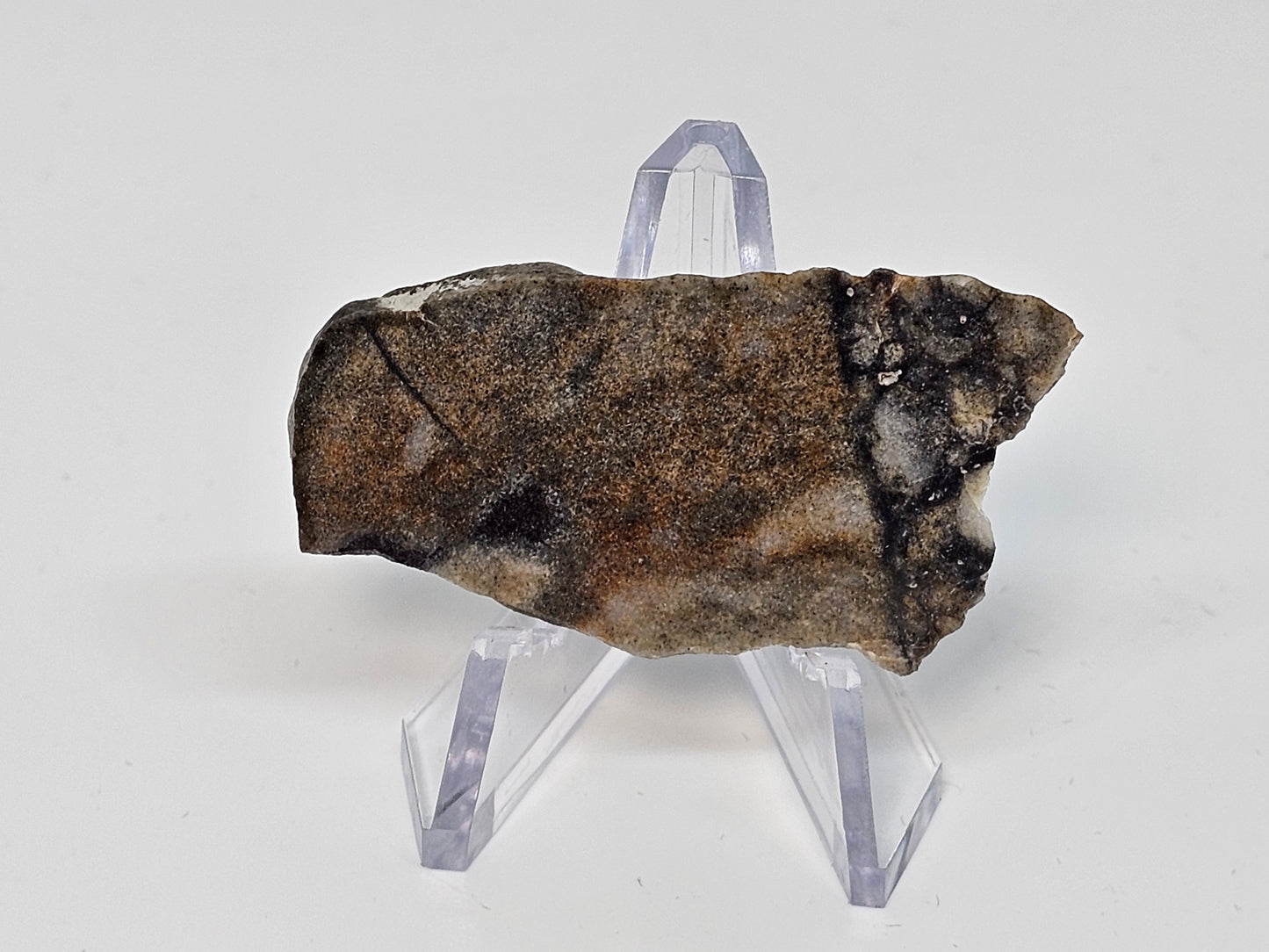 Nagjir 005 TRANSLUCENT Lunar Melt Breccia Meteorite Slice 6.17g