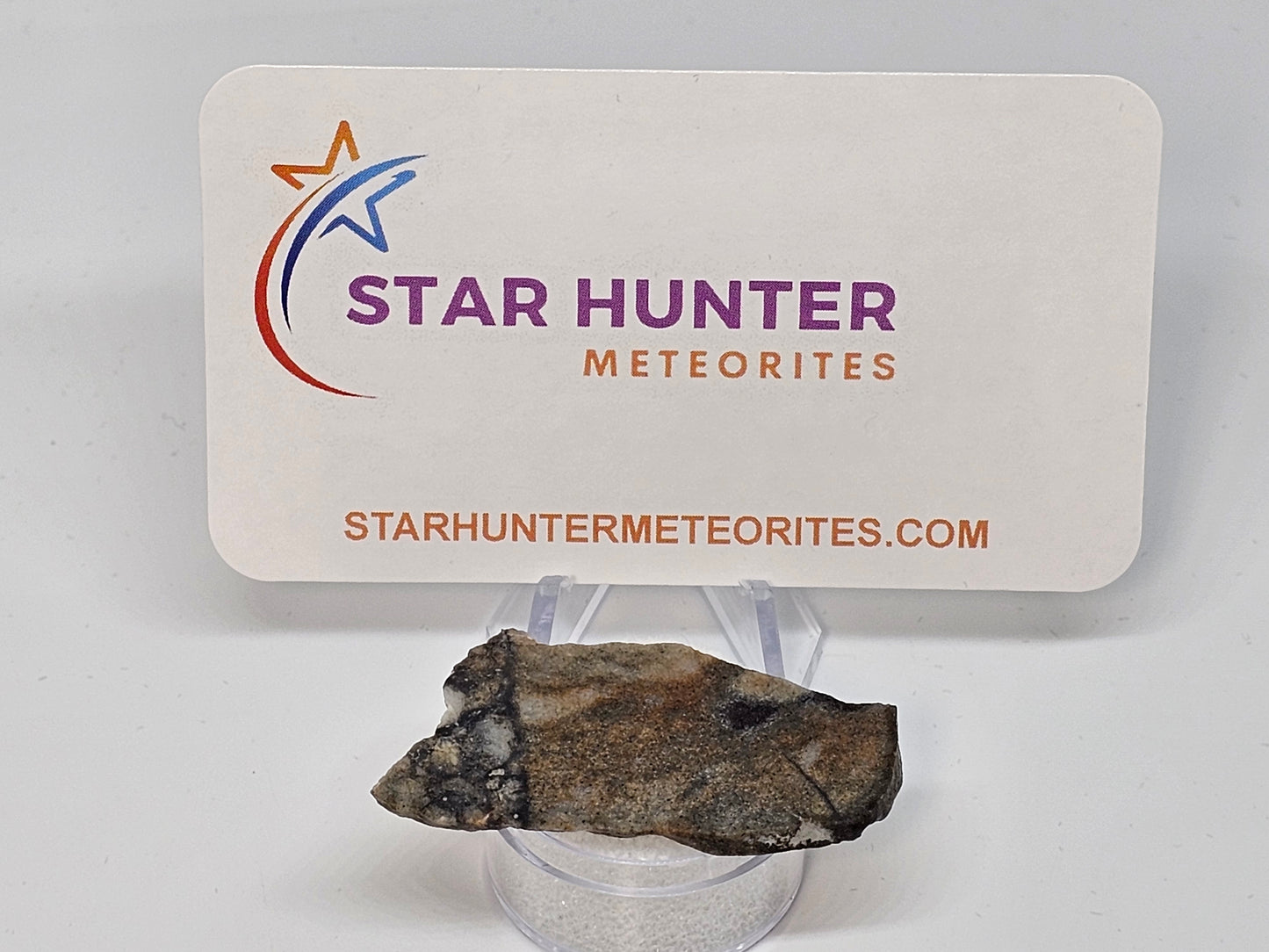 Nagjir 005 TRANSLUCENT Lunar Melt Breccia Meteorite Slice 6.17g