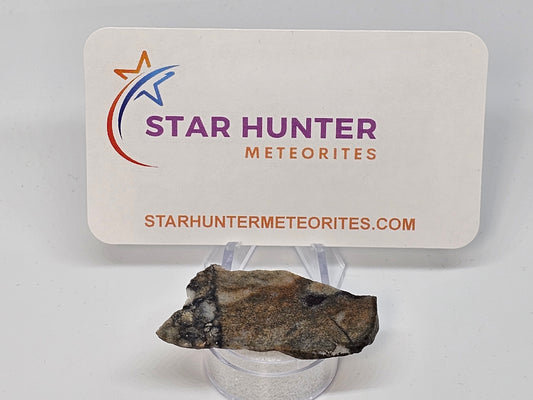 Nagjir 005 TRANSLUCENT Lunar Melt Breccia Meteorite Slice 6.17g