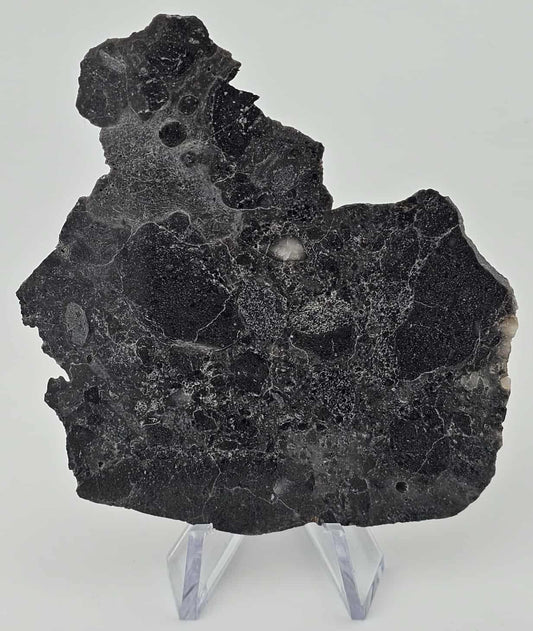 NWA 16315 Lunar Melt Breccia Meteorite 22.7-gram Polished Slice, LOW TKW
