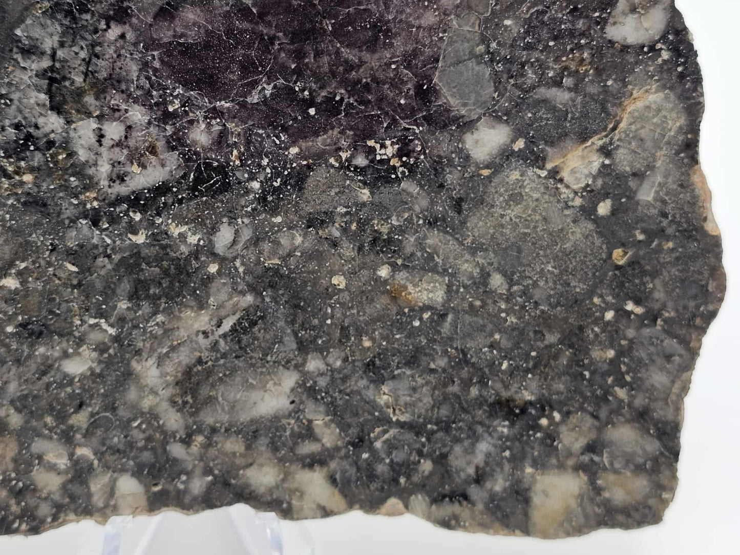 Nagjir 005 TRANSLUCENT Lunar Melt Breccia Meteorite Slice 76g