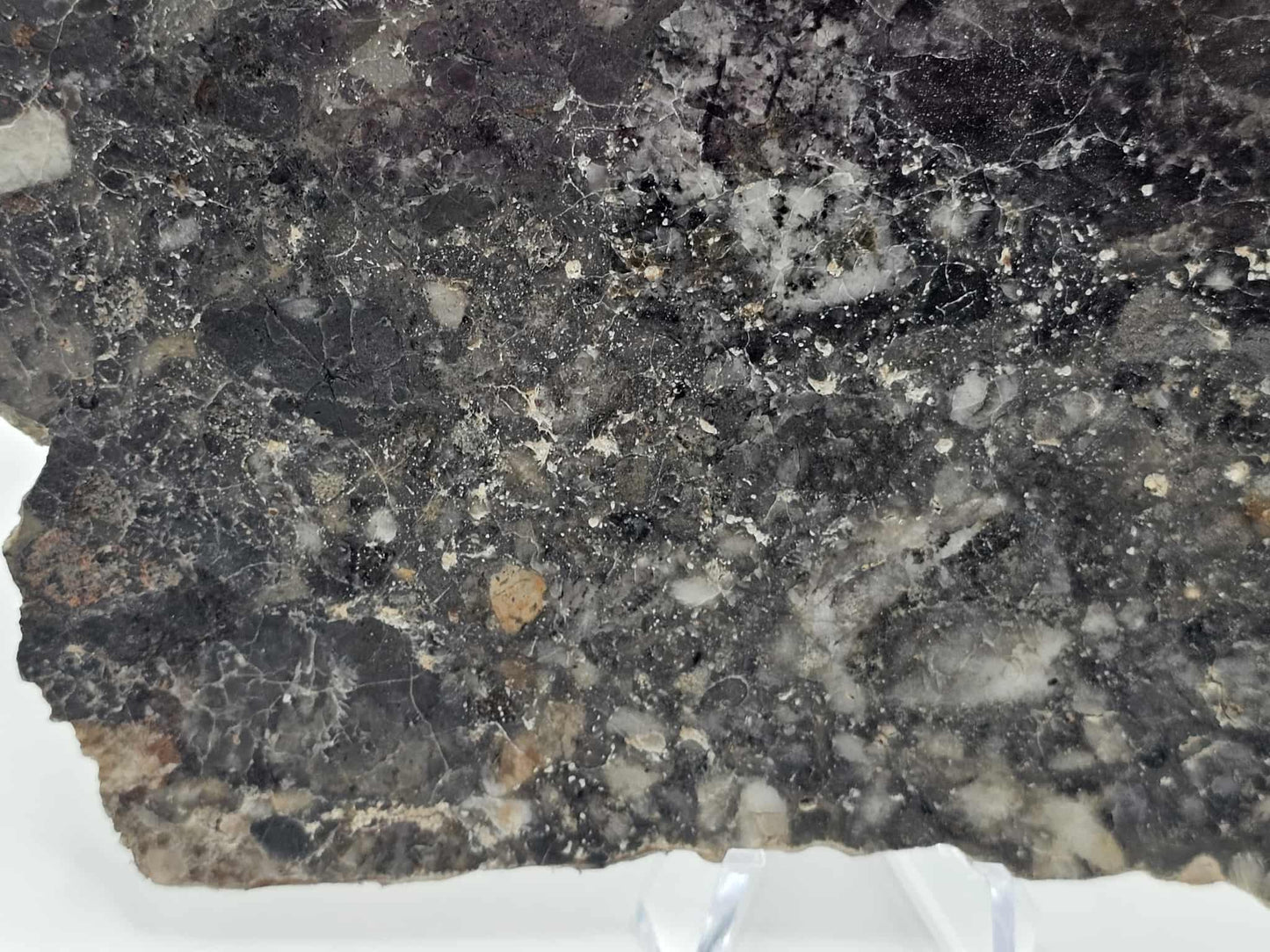 Nagjir 005 TRANSLUCENT Lunar Melt Breccia Meteorite Slice 76g