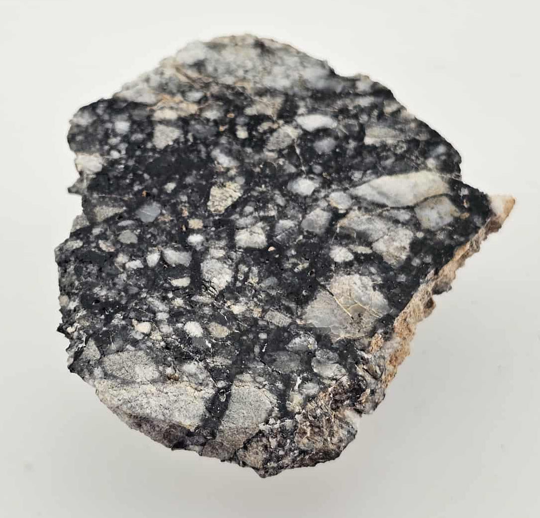NWA 15629 Mingled Feldspathic Basalt Breccia 14.5g Slice