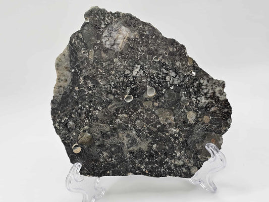Nagjir 005 TRANSLUCENT Lunar Melt Breccia Meteorite Slice 82.9g
