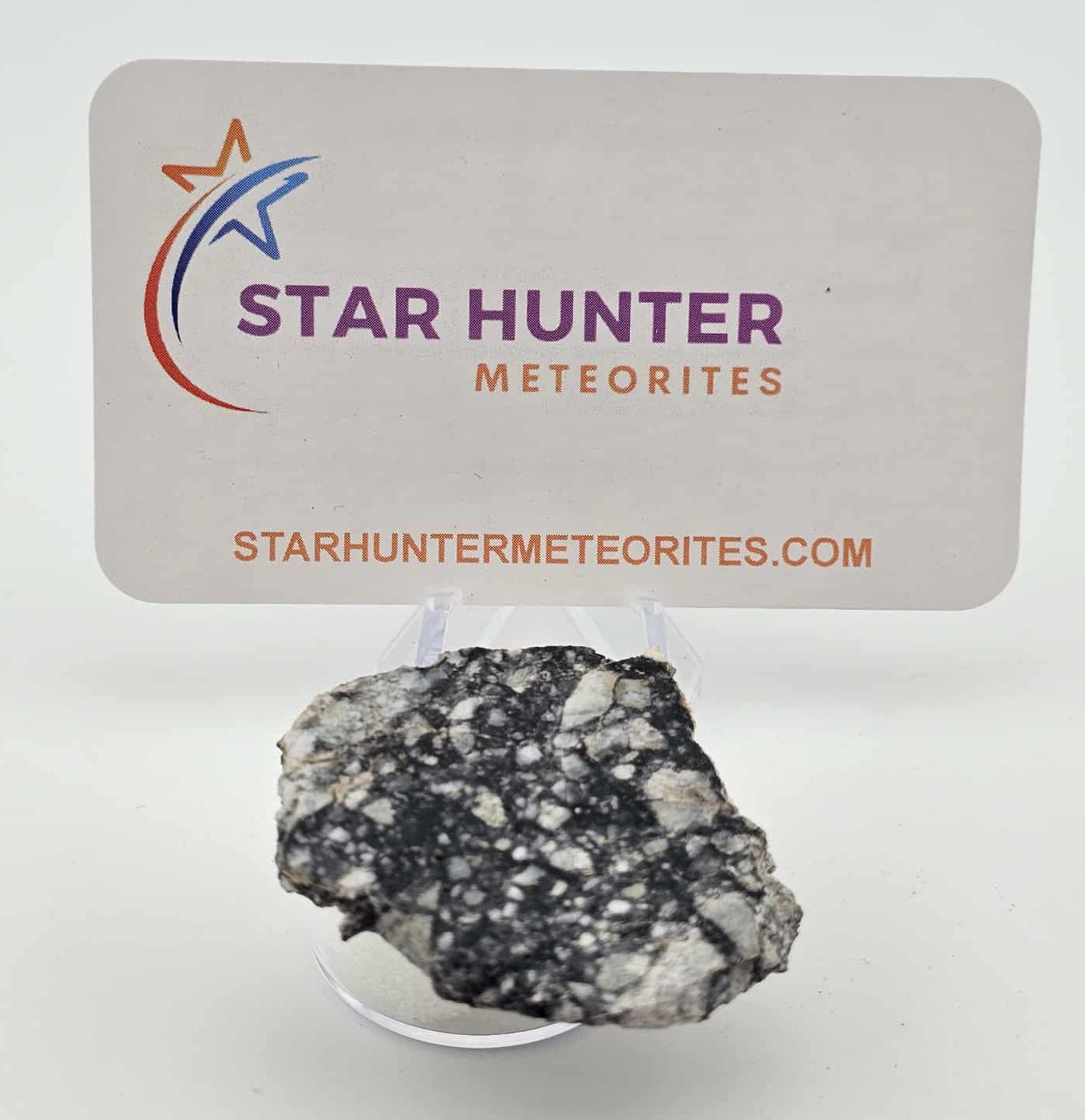 NWA 15629 Mingled Feldspathic Basalt Breccia 14.5g Slice