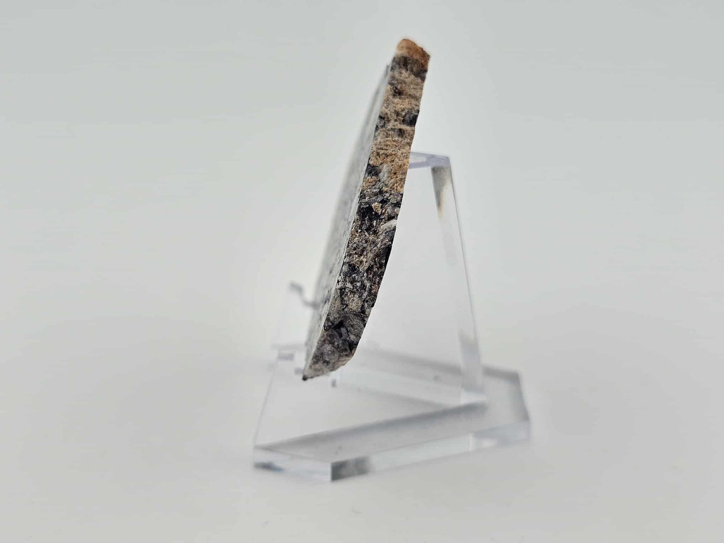 NWA 15629 Mingled Feldspathic Basalt Breccia 14.5g Slice