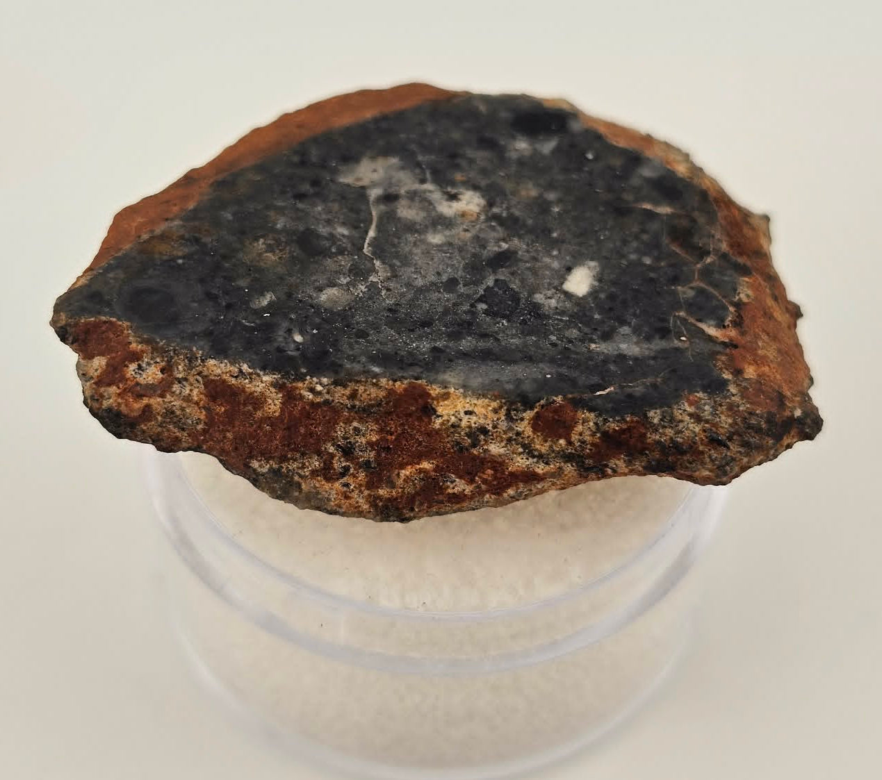 Bechar 003 Polished End Cut Lunar Felspathic Breccia Meteorite 10.6