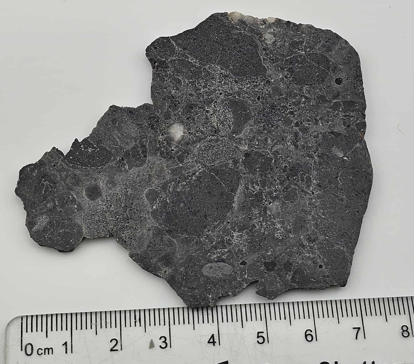 NWA 16315 Lunar Melt Breccia Meteorite 22.7-gram Polished Slice, LOW TKW