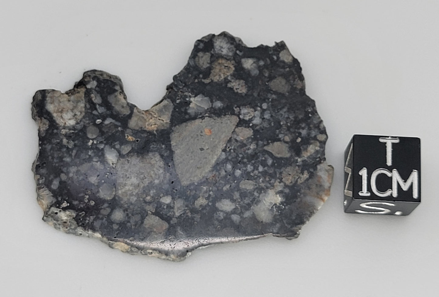 NWA 14685 Lunar Fragmental Breccia Meteorite Slice - 6.9g