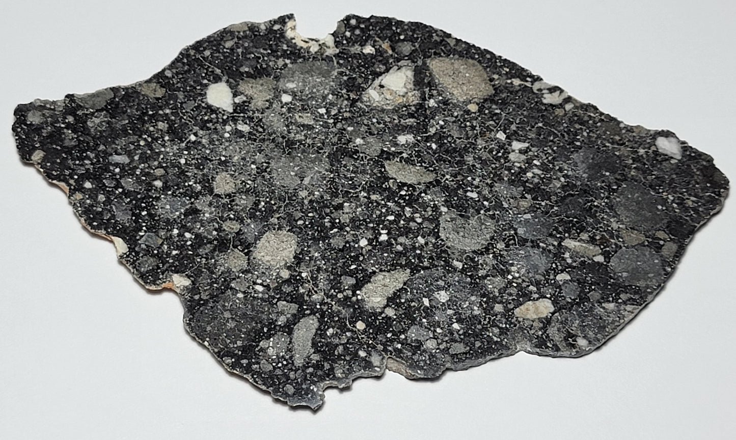 NWA 13951 "Starry Night" Polished Lunar Slice Feldspathic Breccia 36.6g