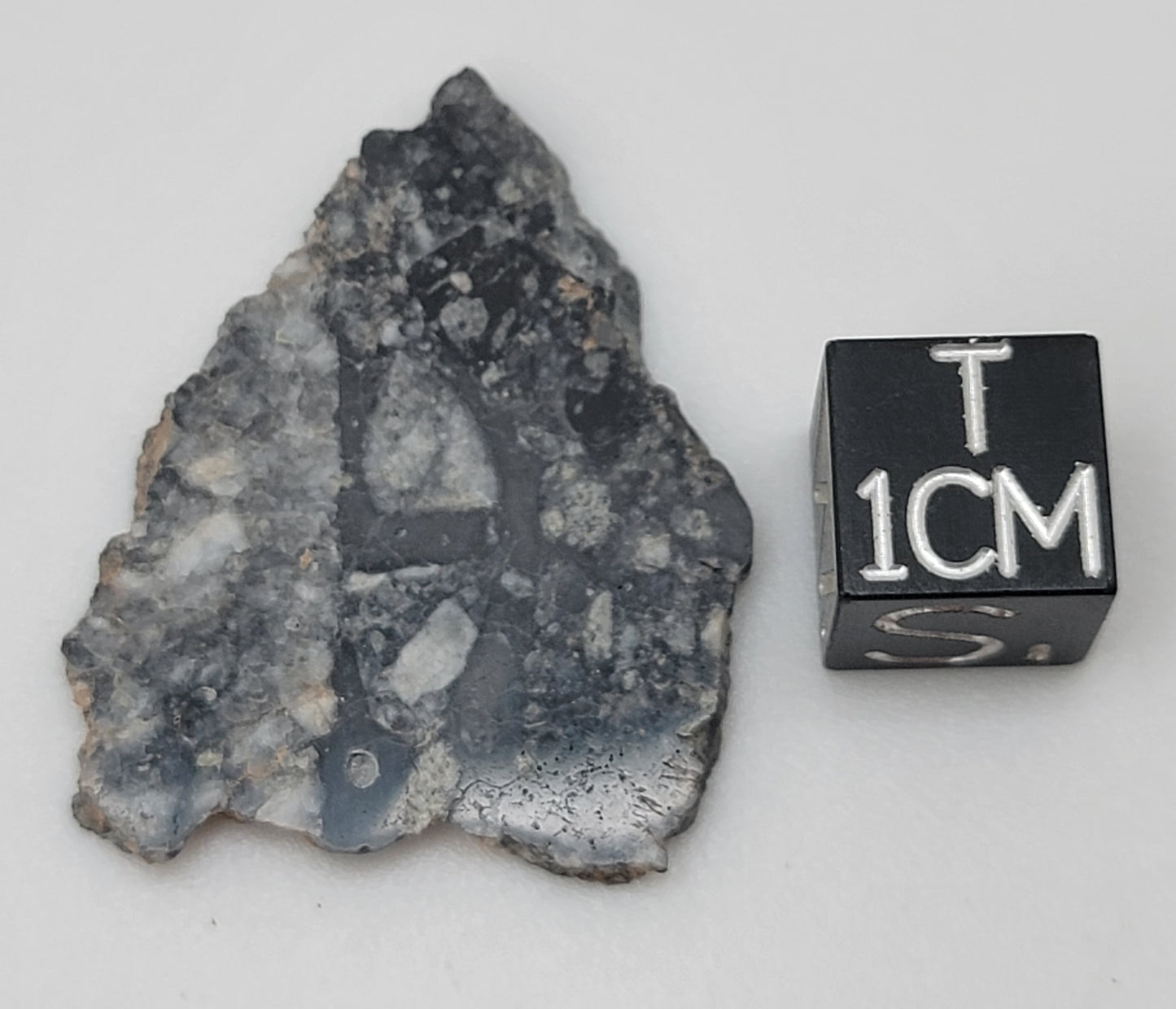 NWA 14685 Lunar Fragmental Breccia Meteorite Slice - 3.33g