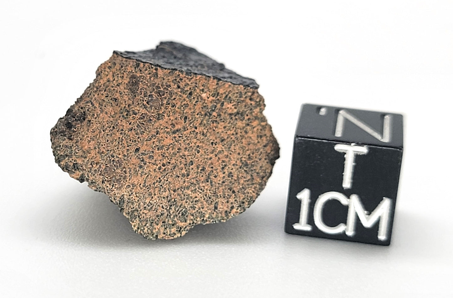 Crusted Martian Nakhlite Meteorite paired with NWA 10645 - 8.10g