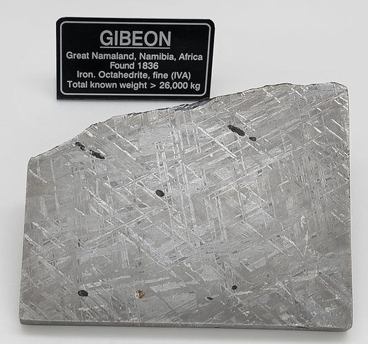 Gibeon Iron Meteorite - Etched Slice - 231g - Namibia, Africa