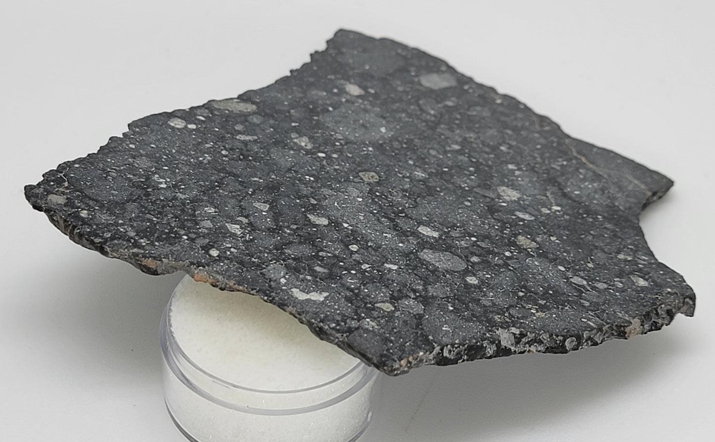 NWA 13951 "Starry Night" Polished Lunar Slice Feldspathic Breccia 36.5g