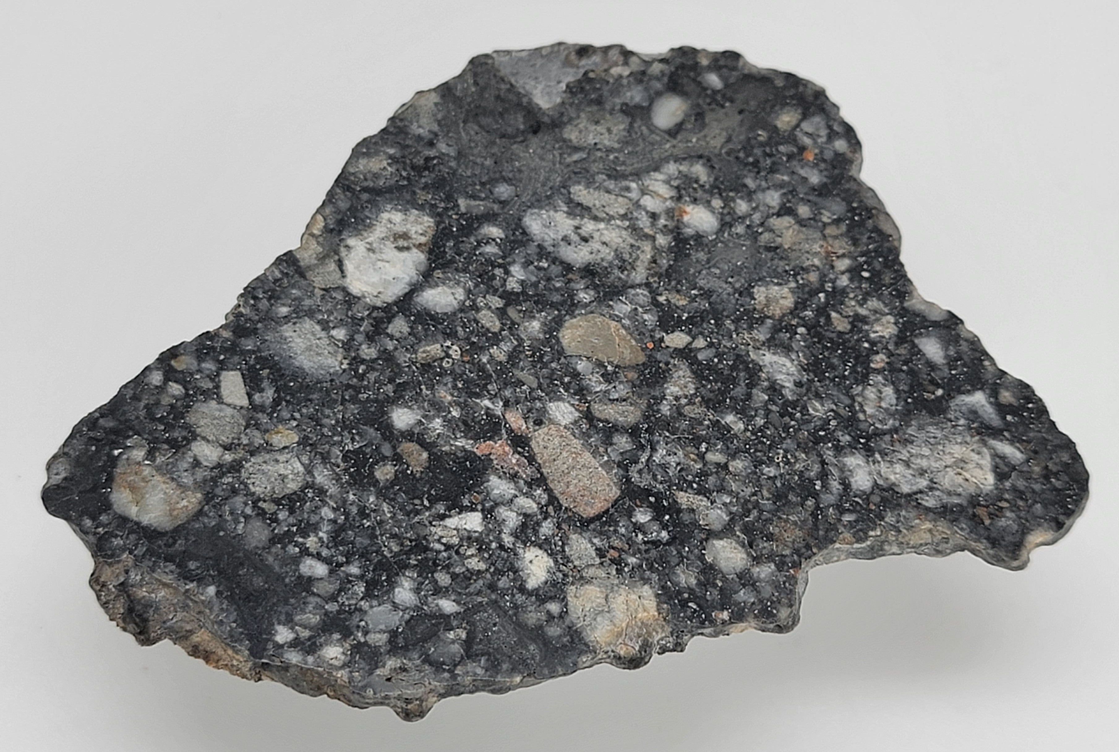 NWA 14685 Lunar Fragmental Breccia Meteorite Slice - 14.1g