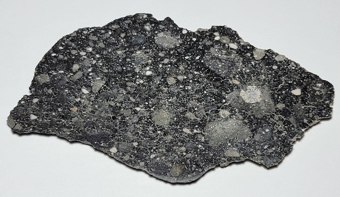 NWA 13951 "Starry Night" Polished Lunar Slice Feldspathic Breccia 31.1g