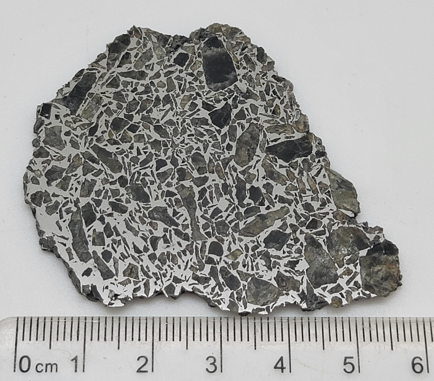 Shirokovsky Russian Pseudo Pallasite Meteorite Slice - 21.64g