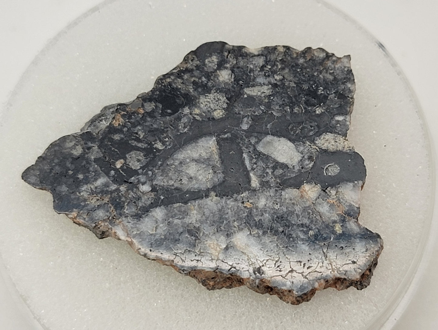 NWA 14685 Lunar Fragmental Breccia Meteorite Slice - 3.33g