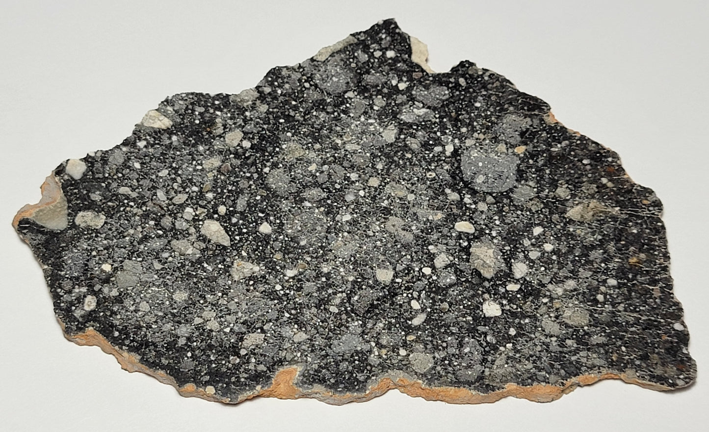 NWA 13951 "Starry Night" Polished Lunar Slice Feldspathic Breccia 36.3g