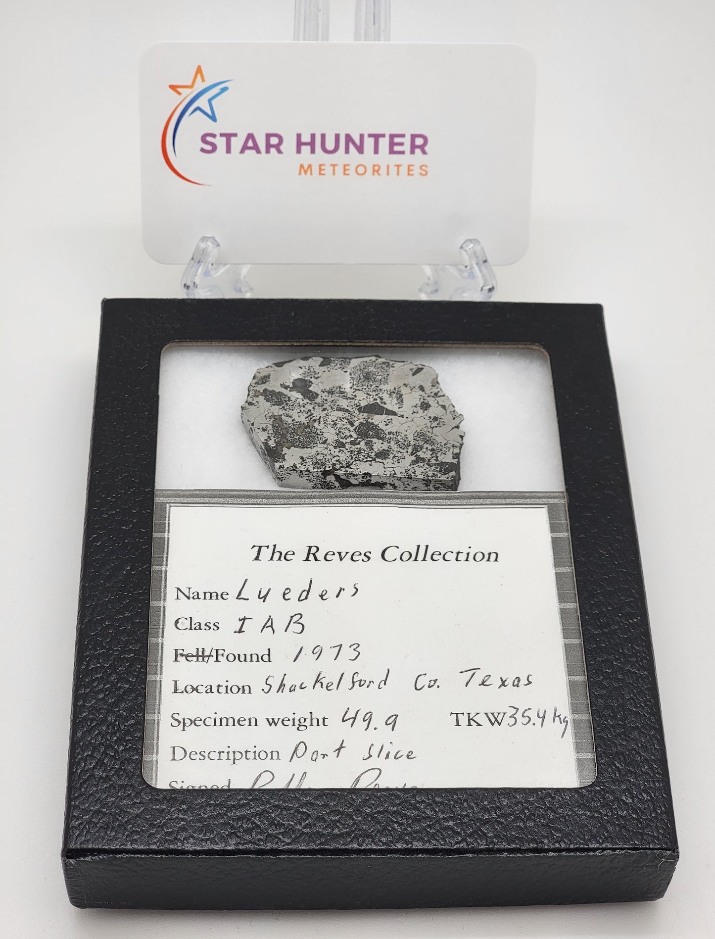 Lueders Silicate Iron (IAB) Meteorite Slice - 49.9g - Texas, USA