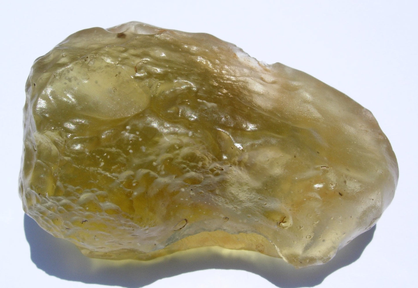 Libyan Desert Glass Impactite with Natural Hole 88.1g