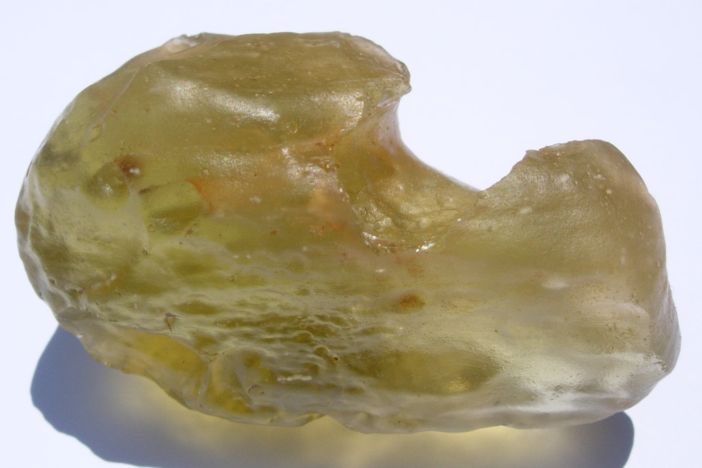 Libyan Desert Glass Impactite with Natural Hole 88.1g