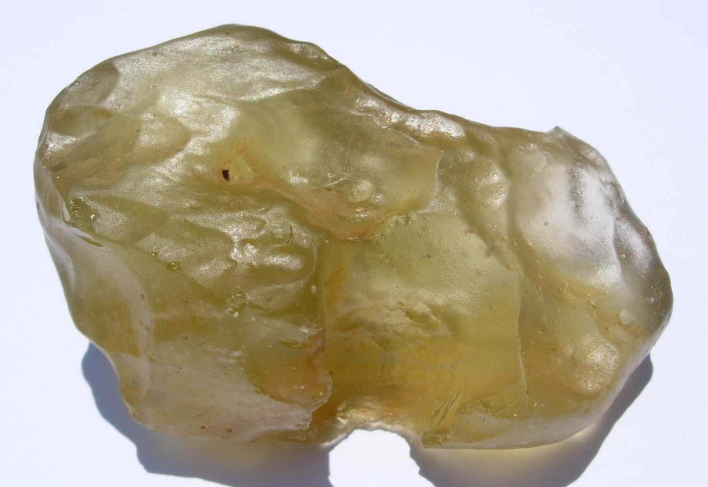 Libyan Desert Glass Impactite with Natural Hole 88.1g