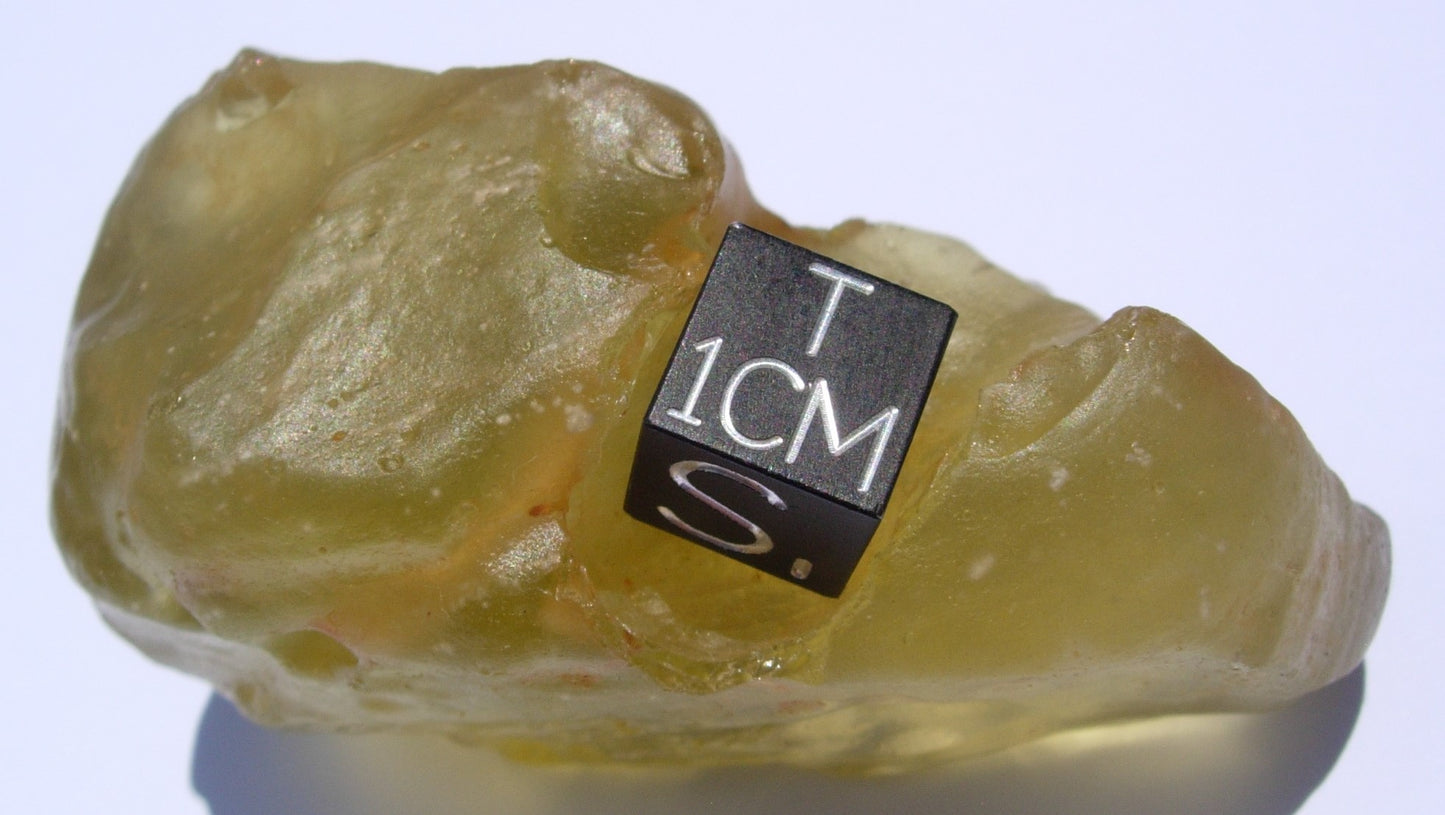 Libyan Desert Glass Impactite with Natural Hole 88.1g