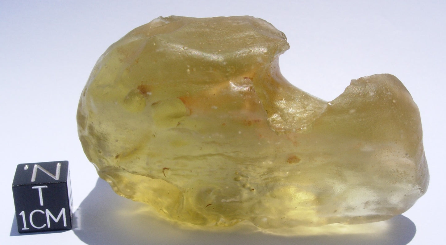 Libyan Desert Glass Impactite with Natural Hole 88.1g